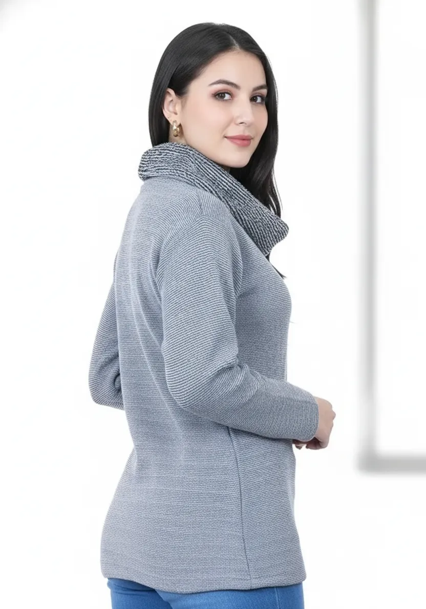 Elegant Self-Designed Women’s Woolen Sweater