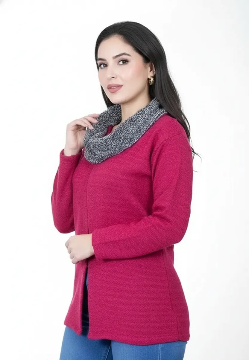 Elegant Self-Designed Women’s Woolen Sweater