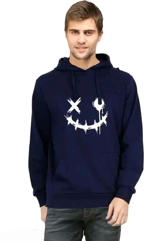 KEESOR Men’s Cotton Hooded Sweatshirt | Solid Pattern Long Sleeve Men Jacket