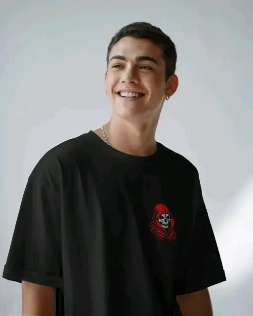 stylish black printed  tshirt