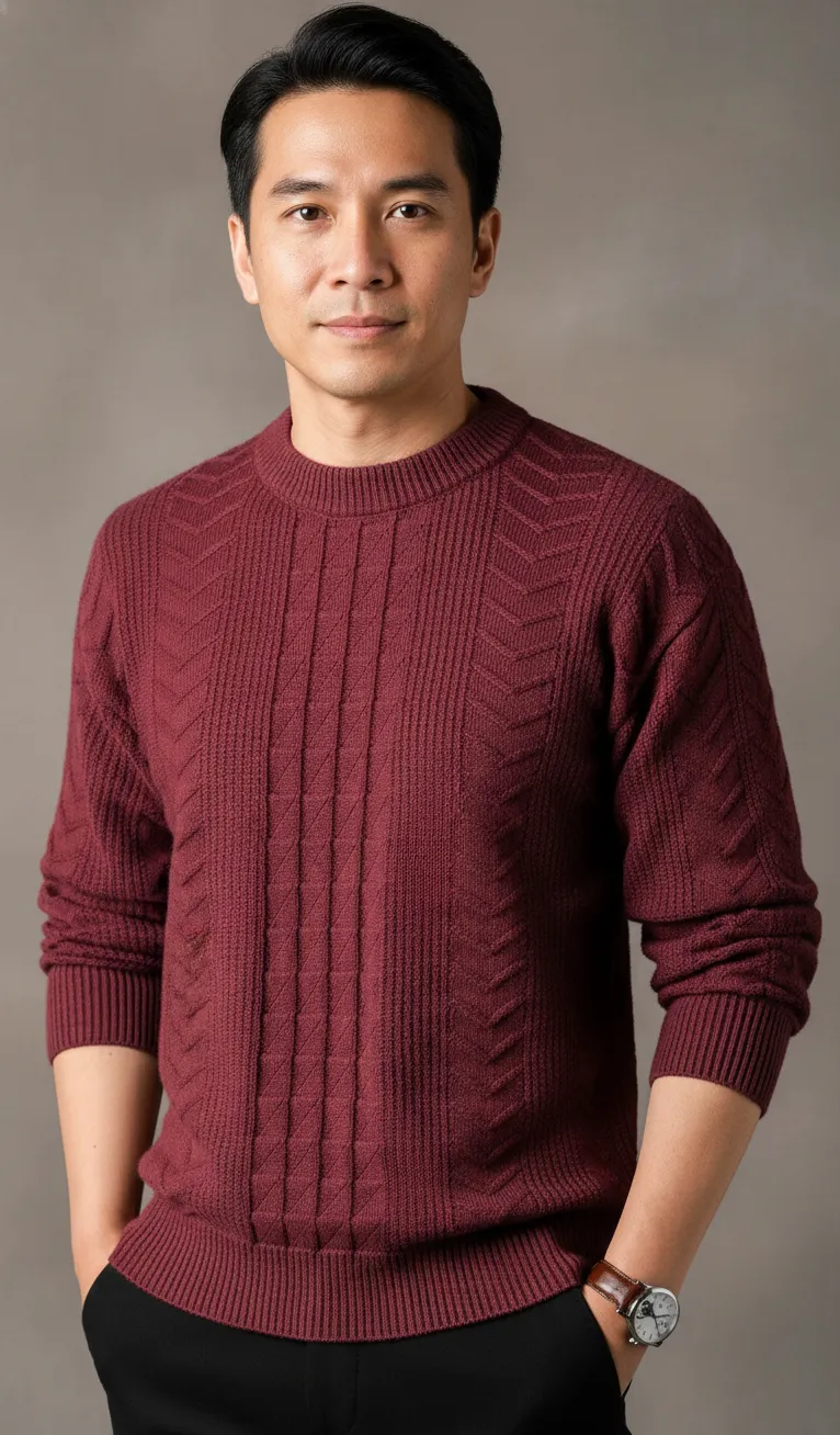 Men’s Woolen Sweater for Winter & Semi-Winter | Light Sky Full Sleeve Warm Sweater